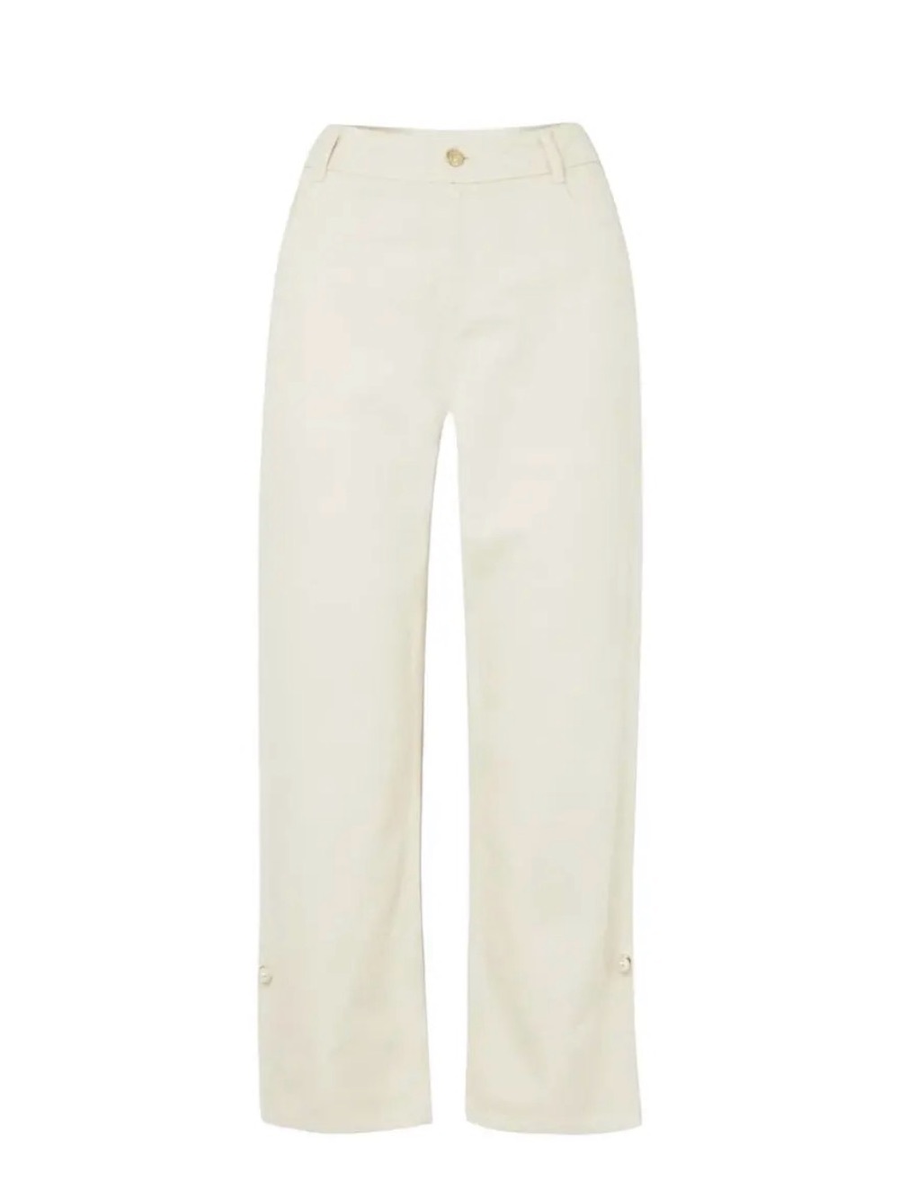 MOTHER Of Pearl White High-Rise Jeans with Pearl Embellishments - Picture 4 of 14
